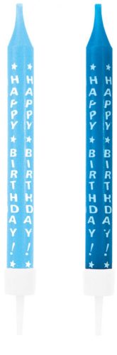 Happy Birthday blue lumânare tort , lumânare set de 10 lumânări