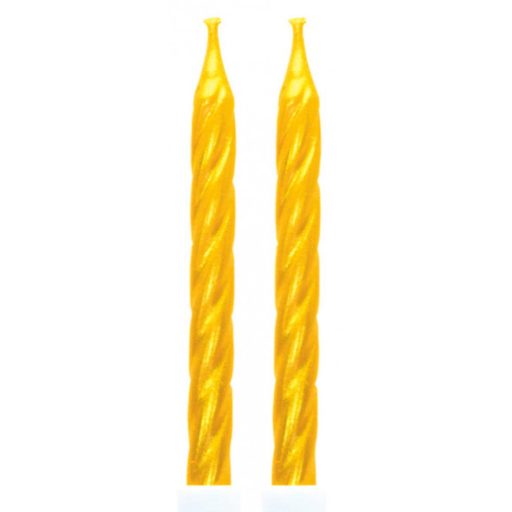 Colorat Auriu, lumânare de tort auriu, set de lumânări 10 bucăți