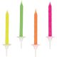 Neon Happy Birthday lumânare de tort neon, lumânare set de 10 lumânări