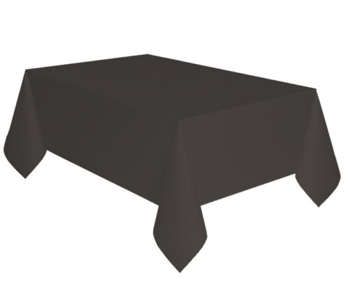 black, Față de masă din hârtie neagră 137x274 cm