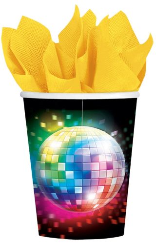 Disco Fever hârtie pahar 8 buc. de 250 ml