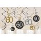 Happy Birthday Gold 60 Ribbon decorare Set de 12 bucăți