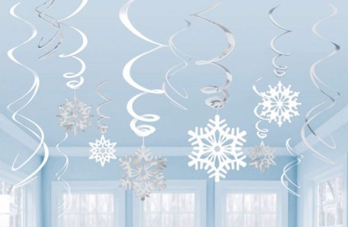 Snowflake, Panglică fulg de zăpadă decorare Set de 12 bucăți