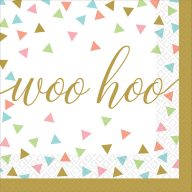 Party Woo Hoo Șervetel Confetti set de 36 25x25 cm