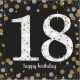 La mulți ani Gold Happy Birthday 18 servețele set de 16 33x33 cm