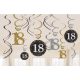 Happy Birthday Gold 18 panglică decorare Set de 12 bucăți