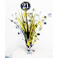   La mulți ani Happy Birthday Gold 21 ornament de masă 45,7 cm