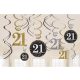 Happy Birthday Gold 21 Ribbon decorare Set de 12 bucăți