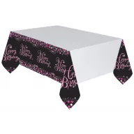   La mulți ani Pink Față de masă din plastic Happy Birthday 120x180 cm