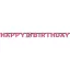 La mulți ani Happy Birthday Pink 18 banner holografic 213 cm