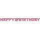 Happy Birthday Pink 18 holograme 18 holograme banner 213 cm