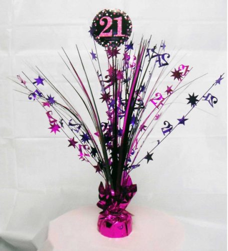 Happy Birthday pink 21 centre de greutate 45 7 cm.