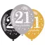 La mulți ani Gold Happy Birthday 21 balon, set de 6 bucăți 11 inch (27,5 cm)
