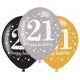 Happy Birthday 21 gold balon, balon 6 bucăți 11 inch (27,5 cm)
