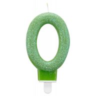 Colorat lumânare sclipitoare, numărul 0