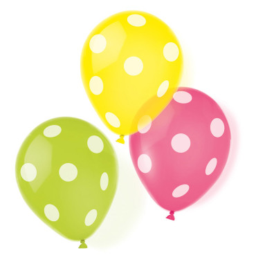 Puncte Dots balon, balon 6 bucăți 9 inch (22,8 cm)