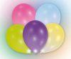 Colorat Multicolor  Balon LED luminat, set de 5, 11 inch (27,5 cm)