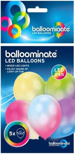 Lumină LED Multicolor balon, balon 5 buc 11 inch (27,5 cm)