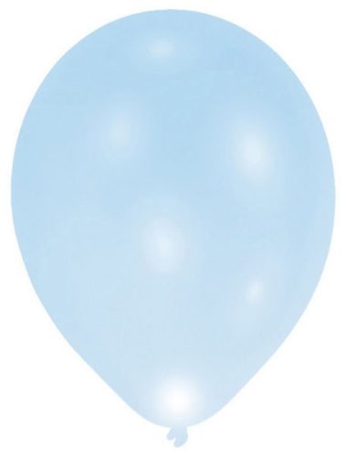 Világító LED Blue léggömb, lufi 5 db-os 11 inch (27,5 cm)