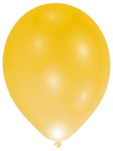 Lumină LED Gold balon, balon 5 buc 11 inch (27,5 cm)