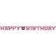 Happy Birthday pink banner banner 213 cm