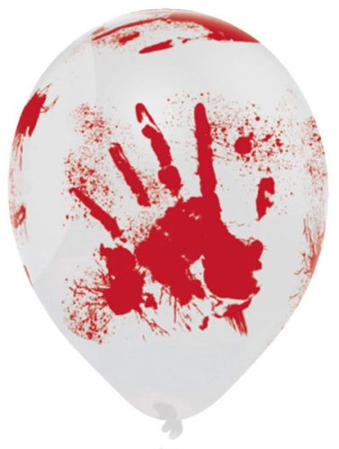 Halloween Bloody Hand balon, balon 6 bucăți 10 inch (25,4 cm)