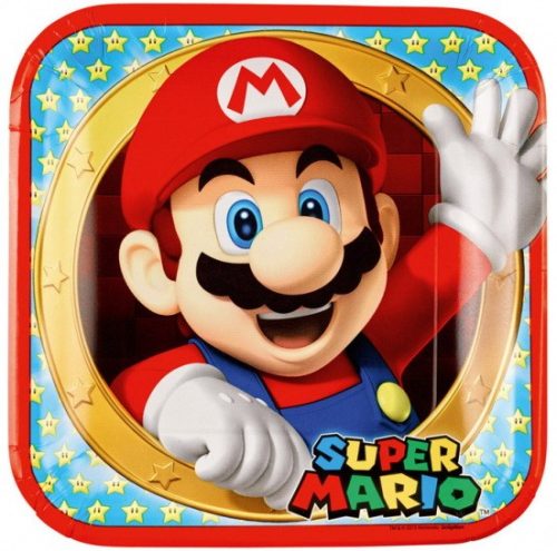 Super Mario Mushroom World farfurie din hârtie 8 buc 23 cm