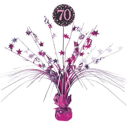 Happy Birthday Pink 70 centre de greutate 45 7 cm.