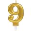 Numere Aur, lumânare număr auriu 9, lumânare de tort
