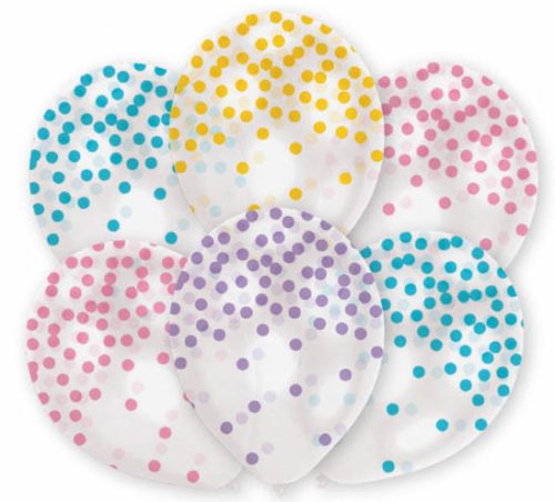 Confetti Colorful balon, balon 6 bucăți 11 inch (27,5 cm)