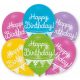 Happy Birthday Bunting balon, balon 6 bucăți 11 inch (27,5 cm)