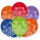 Happy Birthday Dots balon, balon 6 bucăți 11 inch (27,5 cm)