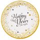 An Nou Fericit! Golden Wishes Farfurii de Anul Nou 8 buc 23 cm