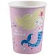 Sirenă Shellebrate pahar de hârtie set de 8 bucăți 250 ml