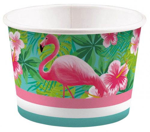 Flamingó Pink papír fagyi kehely 8 db-os 270 ml