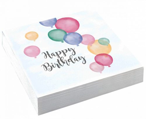 Happy Birthday szalvéta 20 db-os, 33*33 cm