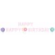 Happy Birthday Pastel banner 150 cm
