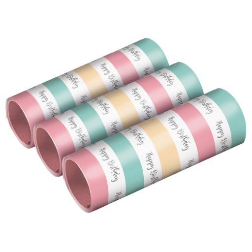 La mulți ani Happy Birthday Serpentină set de 3