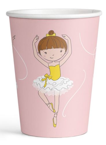 Balet, Balerina Little Dancer hârtie pahar 8 buc 250 ml