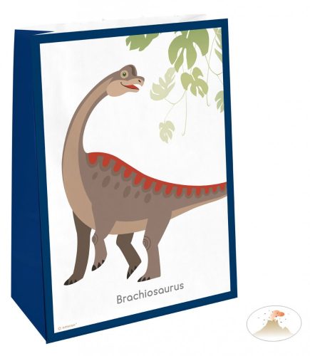 Dinozaur Happy pungă de hârtie 4 buc.