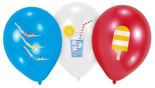 Vară Fun balon, balon 6 bucăți 11 inch (27,5 cm)