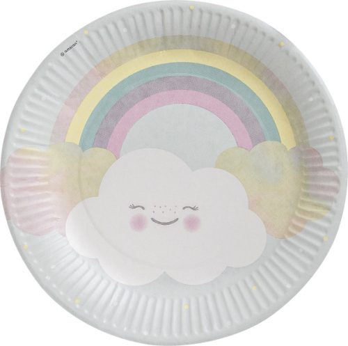 Curcubeu and Cloud Rainbow and Cloud farfurie de hârtie 8 buc 23 cm