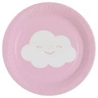   Curcubeu Rainbow and Cloud și Nor farfurie din hârtie 8 buc 18 cm