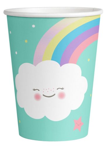 Curcubeu și Cloud Rainbow and Cloud hârtie pahar 8 buc 250 ml