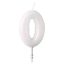 Colorat Alb, Lumânare albă cu sclipici 0-s 6,5 cm