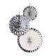 Colorat Silver Brush, Set de decorațiuni suspendate argintii, 3 bucăți