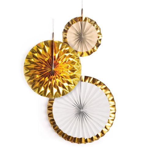 Colorat Gold Brush, Set de Decorațiuni Suspendate Aurii, 3 Bucăți
