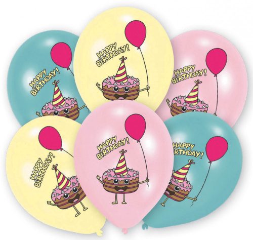 Happy Birthday Cake balon, balon 6 bucăți 11 inch (27,5 cm)