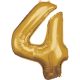 gold, figurină uriașă aurie balon folie 4-inch, 86x66 cm