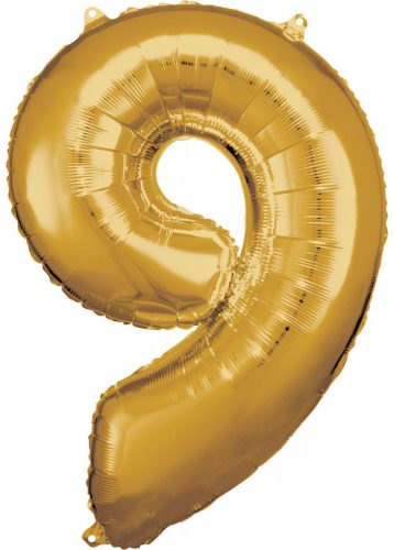 Gold, Figura gigantică aurie balon folie 9-inch, 83x58 cm